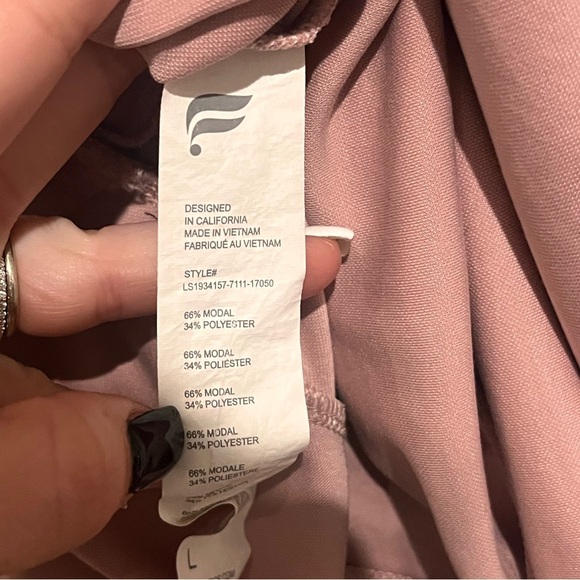 Fabletics Womens Terra pink‎ eco sleek boat neck pull over size L EUC - Picture 6 of 7